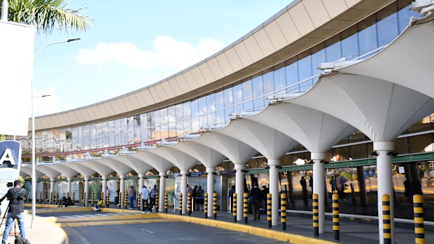Terminal entrance of Jomo Kenyatta International Airport.
