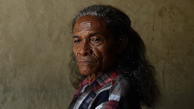 Luis Pereira at home in Dili, where he recounted being enslaved by the Indonesian military.