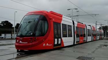 The new light rail vehicles have been testing the route for almost a year.