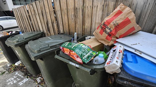Food waste piled up during lockdown in 2020.