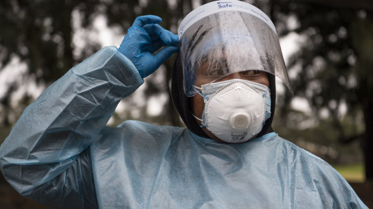 Histopath Drive through COVID-19 Testing Clinic at Banksia Field, Banksia. Bayside LGA. Coronavirus COVID-19. 24th August 2021 Photo Louise Kennerley SMH