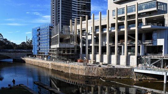 Building projects in western Sydney remain shut down due to the state’s coronavirus crisis. 