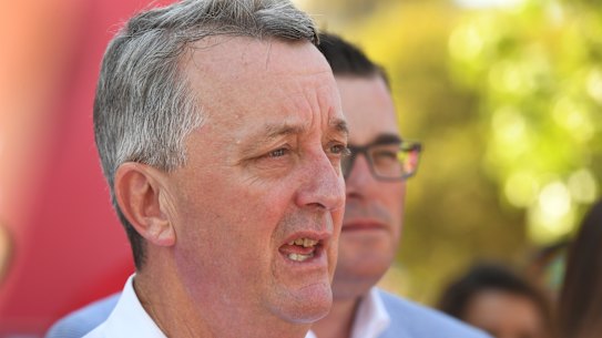 Victorian Mental Health Minister Martin Foley with Premier Daniel Andrews.