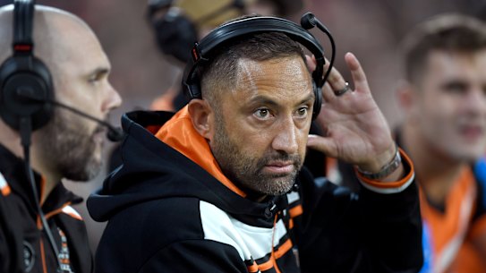 Wests Tigers coach Benji Marshall.