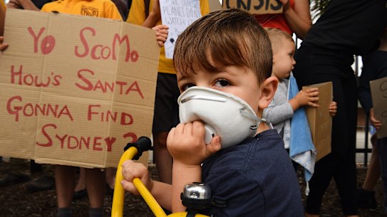 Pre-school student Dante Atab's mother says her son has been coughing most night this week because of the smoke. 