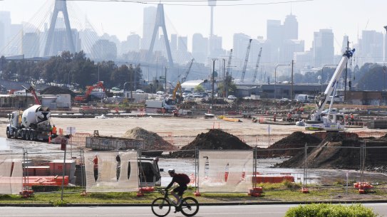 Rozelle interchange
Construction at the old Rozelle train yards.