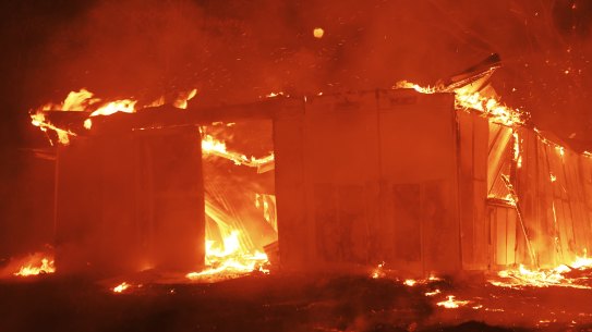 Homes go up in the Hillville fire in Failford during fires last November.