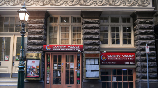 The Curry Vault restaurant in Melbourne’s CBD has been listed as a tier one exposure site.