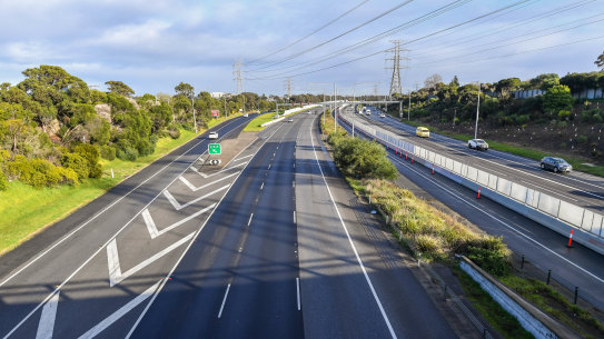 The Monash Freeway inbound at Chadstone at 9am on Thursday.