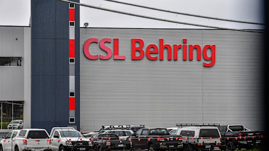 CSL Behring's production facilities in Broadmeadows, Victoria. CSL will be key to onshore manufacturing of COVID-19 vaccines after a heads of agreement was signed with the Australian government. 