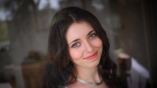 Iris Zavros Phillips, 18, will recieve her VCE results today and has already secured an offer from College of the Arts Australia.
