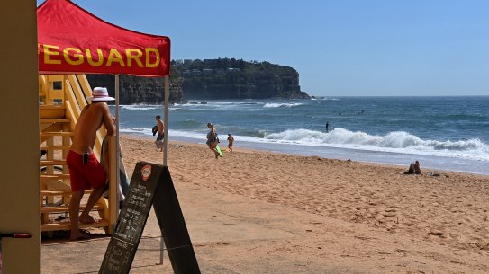 Newport beach on Friday morning, as the northern beaches coronavirus cluster grows.