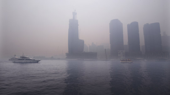 Burshire smoke in Sydney this week. 