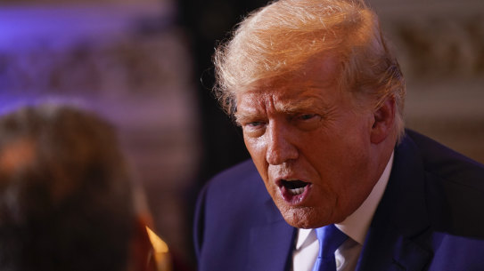 Former president Donald Trump at Mar-a-Lago on midterm election day.