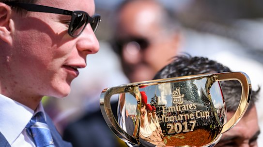 The much sought after Melbourne Cup trophy.