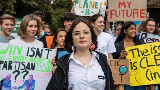 Strike organiser Daisy Jeffrey. 