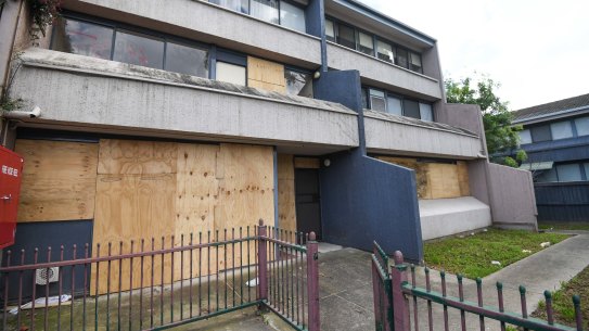 Rundown public housing at Banksia Gardens in Broadmeadows in Melbourne’s outer north.