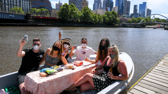 GoBoat has been fully booked all week as Melburnians take advantage of the sun and relaxed COVID-19 restrictions.