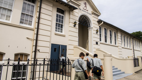 Private school The Scots College in Bellevue Hill is a beneficiary of the Halloran Trust.