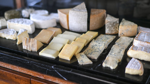 Vue de Monde's all Australian cheese trolley.