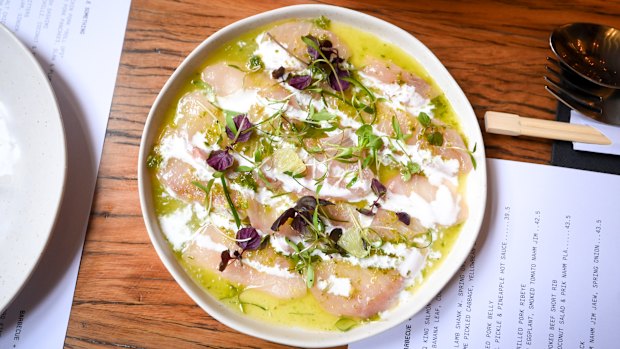 Kingfish sashimi at Chin Chin