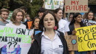 Strike organiser Daisy Jeffrey, the daughter of Anthony Albanese's speechwriter. 