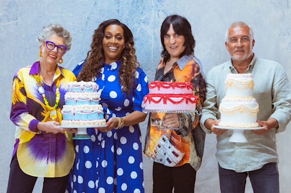 From left: Prue Leith, Alison Hammond, Noel Fielding and Paul Hollywood.