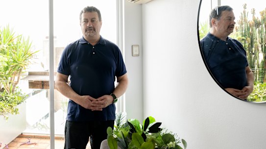 Philip Baigent has been enduring water and mould issues in his Sydney apartment.