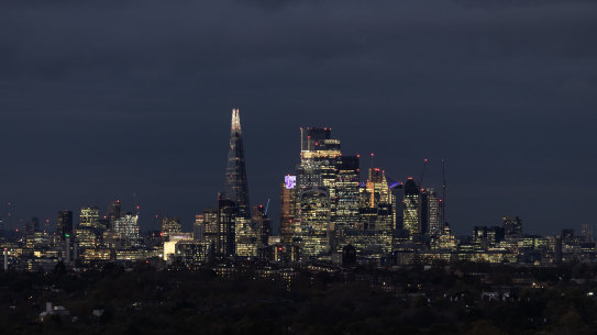 The City of London, where the Chancellor of the Exchequer Jeremy Hunt announced a plan to cut billions in government spending, while raising billions more in taxes. 