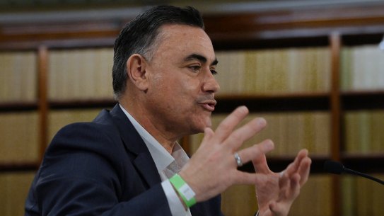 John Barilaro giving evidence during the inquiry last year.