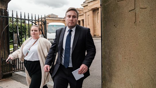 Siblings Lauren Anne Cranston and Adam Michael Cranston leave Darlinghurst Court on Tuesday.