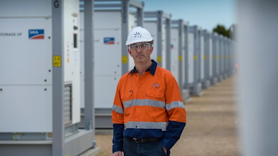 AGL CEO Damien Nicks at the site of the Torrens battery, which is now fully operational.