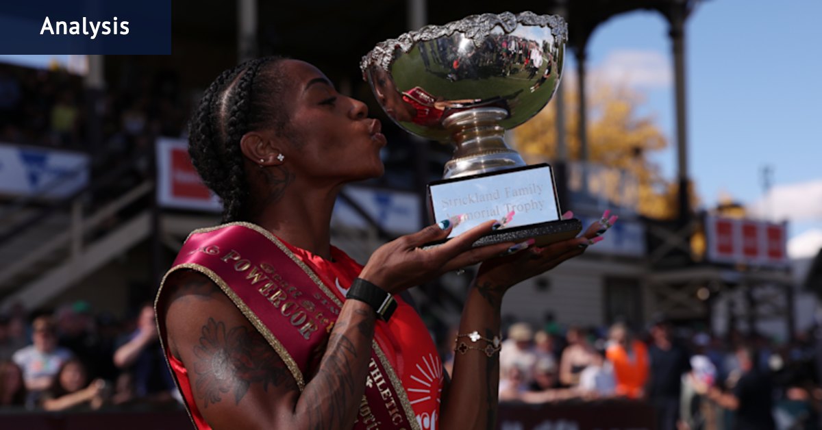 Glorious and glamorous: Sha’Carri delivers gift for Stawell