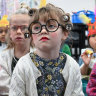 Old people’s home for five-year-olds? Prep students don senior citizen attire