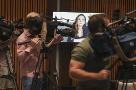 Melanie Silva, Google Managing Director and Vice President of Australia and New Zealand, appearing via videoconference, during a Senate hearing on the News Media and Digital Platforms Mandatory Bargaining Code Bill, at Parliament House in Canberra on  Friday 22 January 2021.