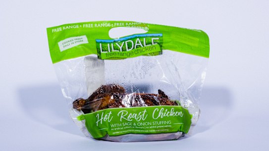 Lilydale free-range chicken with sage and onion stuffing.