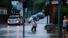 Flash floods have inundated Manly. 