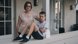 Louise Kuchel from Parents for ADHD Advocacy Australia and her son Liam, who has ADHD, at their Balgowlah home.  