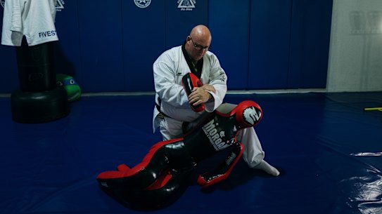“Can you see my zen fading?” Robert Cooley, owner of FiveStar Martial Arts and Fitness in Albion Park Rail.