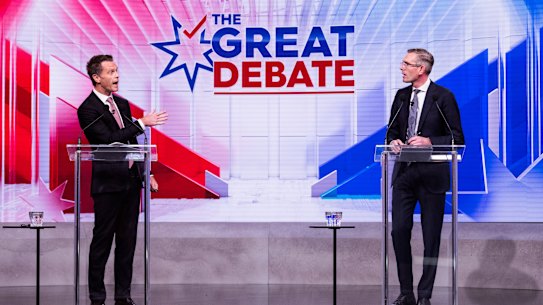 NSW Premier Dominic Perrottet and NSW Labor leader Chris Minns.