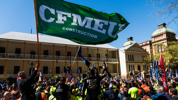 There are more than 40 ongoing investigations into CFMEU officials.