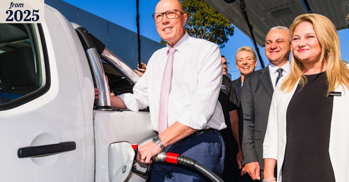 Election 2025: Peter Dutton drives fuel excise pitch to commuters by ...