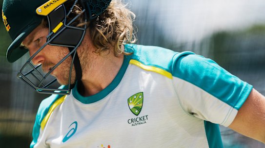 Will Pucovski in the nets at the SCG on Tuesday.