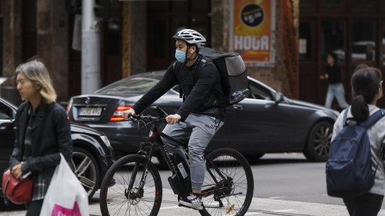 Spending on food delivery was 192 per cent higher last week than normal 