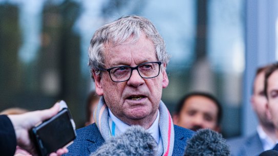 Chris Masters speaks outside the Federal Court after winning the defamation case filed by ex-soldier Ben Roberts-Smith.