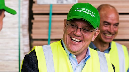 Prime Minister Scott Morrison in Tasmania on Thursday.