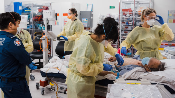 The latest health performance data shows a record number of Victorians presented to an emergency department over the past year. 