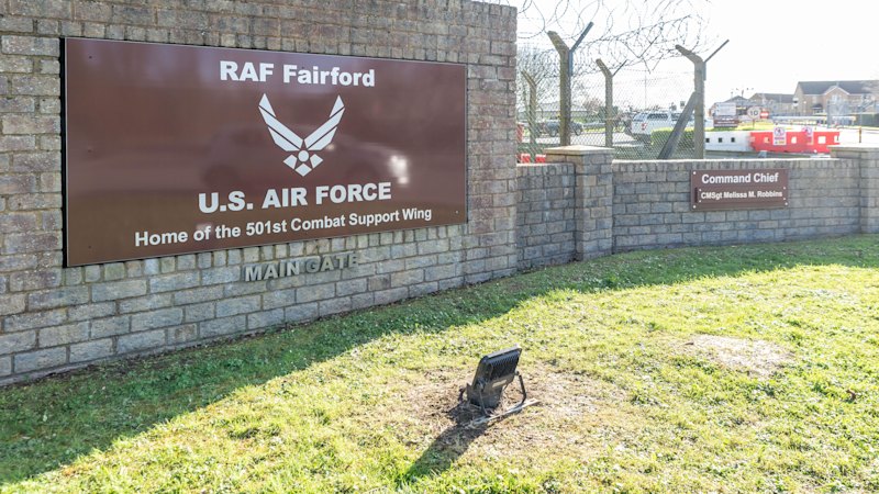 Men arrested in major incident at UK air base used by US