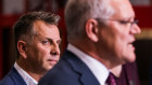 Liberal candidate for Gilmore, Andrew Constance (left), and Prime Minister Scott Morrison.