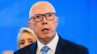 Peter Dutton in Melbourne’s outer-north on Tuesday.